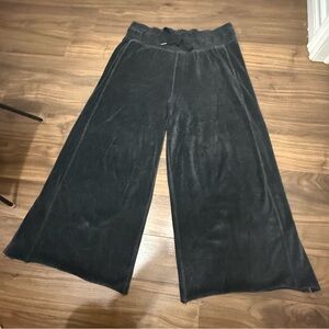 LULULEMON Velour Velvet Wide-Leg Pants Pant, Charcoal, Size 10